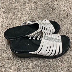 Black with white Sandals